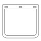 Mudflap - 12" Wide x 11" High - Plain White